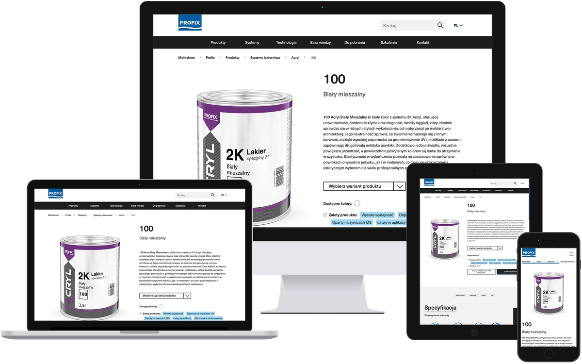 Profix products responsive