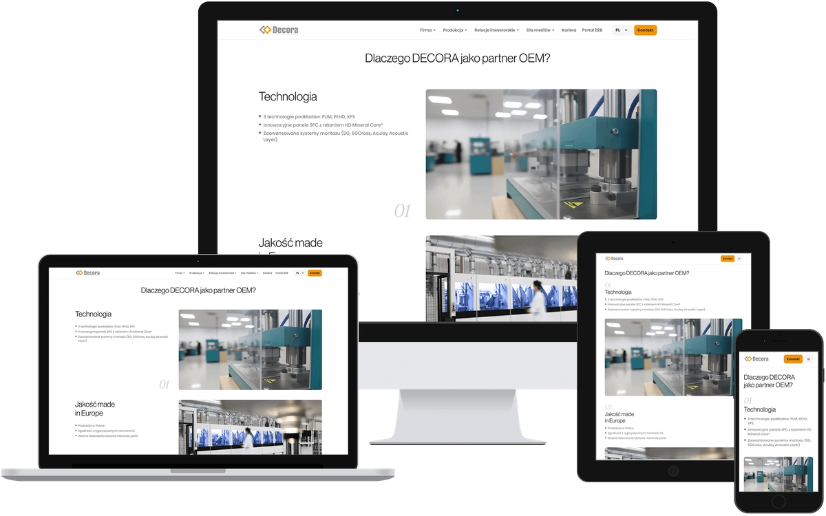 Decora S.A. Decora OEM responsive