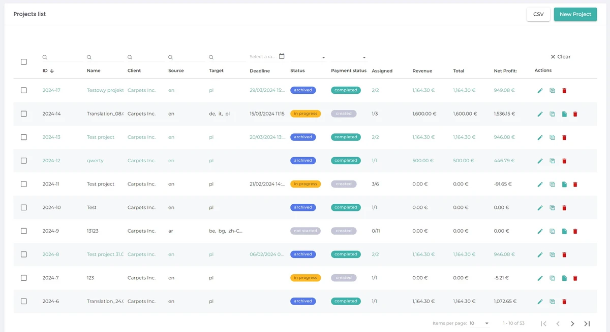 Easyloc TMS Easyloc TMS - projekty