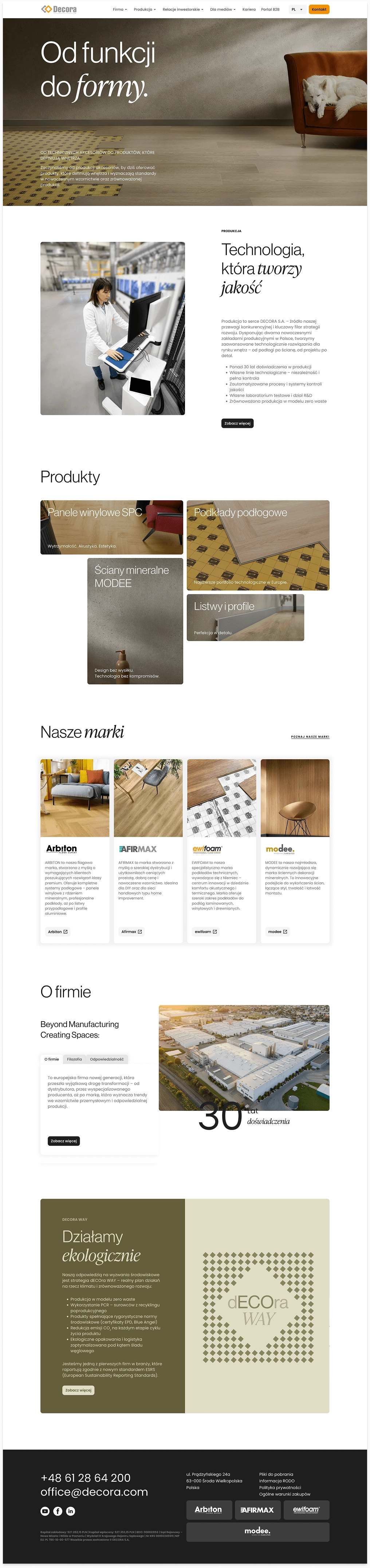 Decora S.A. Decora Homepage