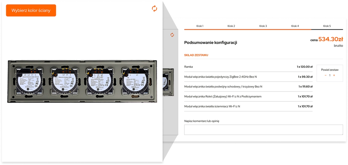 Konfigurator DC Smart Home lista