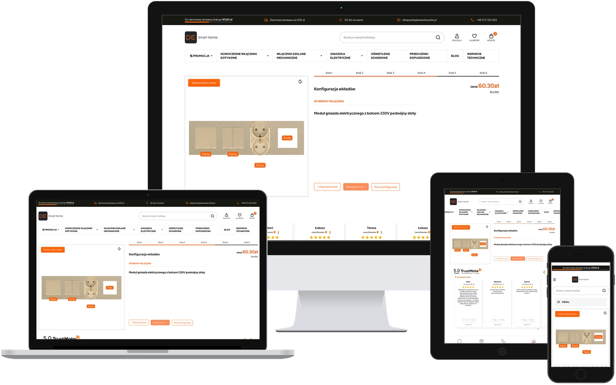 Konfigurator DC Smart Home responsywność